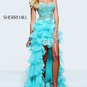 Aqua blue Sherri Hill size 6